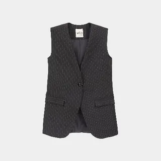 جلیقه فاستونی مشکی راه راه