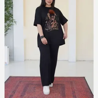 ست تیشرت شلوار چامان جنس ویسکوز