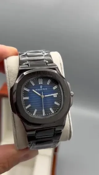 ساعت مچی مردانه AUDEMARS PIGUET مشکی صفحه ابی