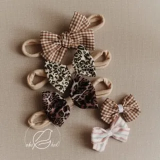 هدبند چهارخونه و پلنگی