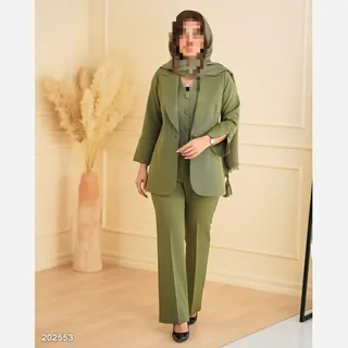 ست سه تیکه  عیدانه کت شلوار جلیقه  