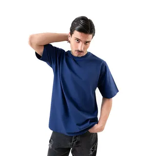 تیشرت آبی نفتی زیگ zig مدل basic کد 431