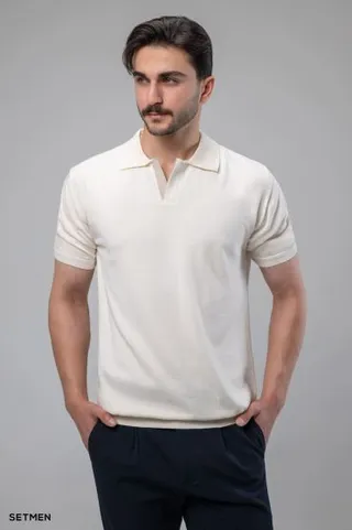 تیشرت یقه هفت بافت اولد مانی