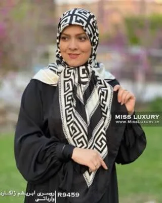 روسری ابریشم ژاکارد وارداتی R9459