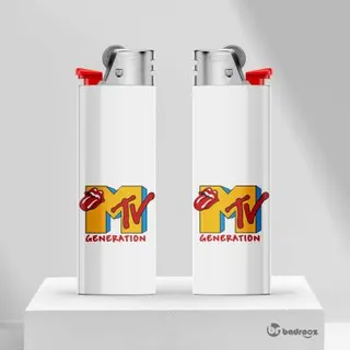 فندک لوگو کانال موزیک MTV و گروه رولینگ استونز