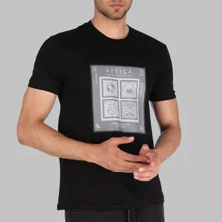 تی‌شرت آستین کوتاه مردانه مدل M117 رنگ مشکی