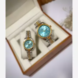 ساعت مچی ست زنونه مردونه طرح رولکس دیت جاس
