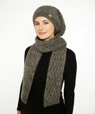 ست كلاه و شال بافت تارتن كد 212000112