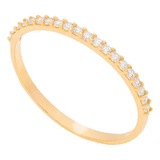 انگشتر طلا 18 عیار زنانه وی گالری مدل نیمه نگین کد...