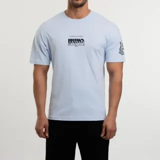 تیشرت نخ پنبه سرجیو آبی روشن کد 10404