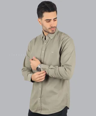 پیراهن مردانه آستین بلند کتان 5233