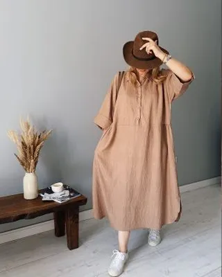 پیراهن Cotton (نسکافه ای)