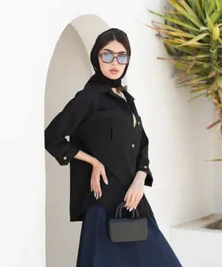 شومیز آستین پاگن دار A41094