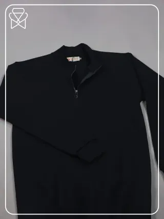 نیم زیپ مشکی پنبه کد 700138