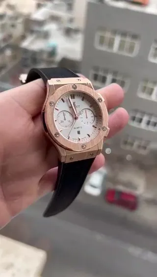 ساعت هابلوت Hublot  مردانه بدنه و قفل اصلی با کارت گارانتی و جعبه 