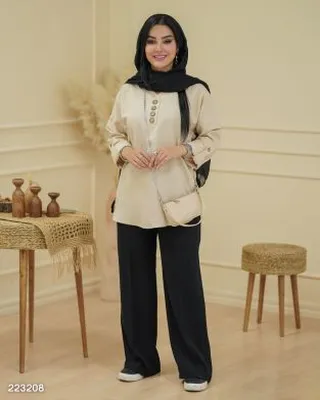 شومیز جلو بسته مدل پرژین کد 2232