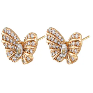 گوشواره زنانه ژوپینگ مدل پروانه کد AAC1048