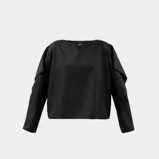 بلوز زنانه مشکی آستین مستطیل