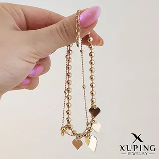 دستبند دولاین قلب‌ و گوی ژوپینگ