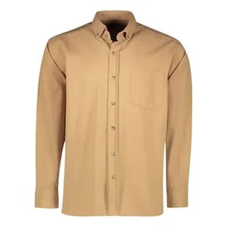 پیراهن آستین بلند مردانه زی سا مدل 3340 رنگ قهوه ای