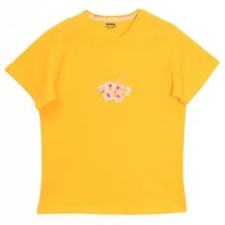 تی شرت آستین کوتاه زنانه مدل مهرسان رنگ زرد