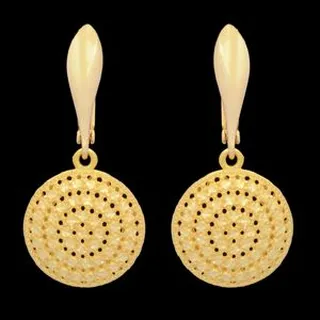 گوشواره طلا 18 عیار زنانه طلای مستجابیمدل آوا کد 02