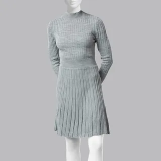 پیراهن بافت یقه ایستاده زنانه مدل 814857587 طرح تر...