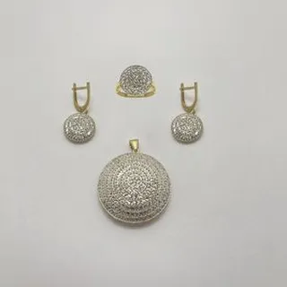 نیم ست طلا 18 عیار زنانه مدل NS005 طرح آوای