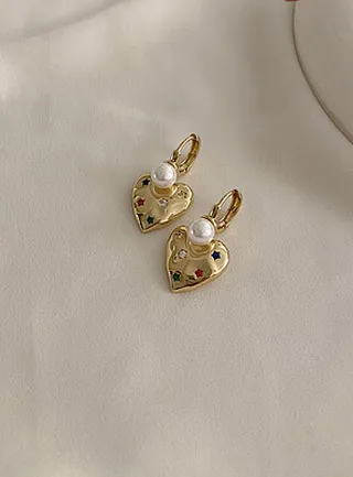 گوشواره قلب ستاره رنگی