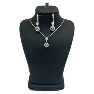 نیم ست نقره زنانهسیلور شهر مدل چشم نظر کد 0066