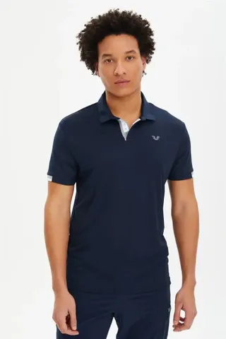 تیشرت یقه دار مردانه بیلسی 0508- سرمه ای