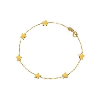 پابند طلا 18 عیار زنانه گلد گالری لیبرا مدل ستاره 08