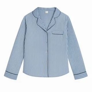 شومیز آستین بلند یقه برگردان زنانه مدل  استریپ‌لاین