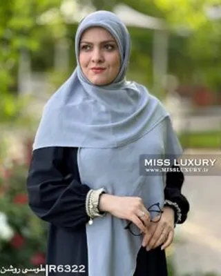 روسری طوسی روشن R6322