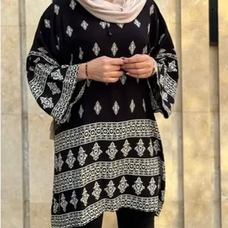 مانتو مجلسی سایز بزرگ سایز 70  جنس نخی دورسینه 140
