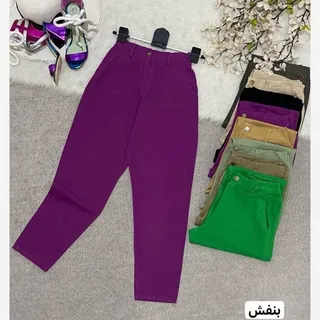 شلوار مام رزی جنس  کتان
