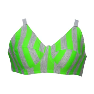 سوتین زنانه طرح زبرا رنگ سبز