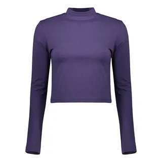 کراپ‌ تی‌شرت آستین بلند زنانه کانتکس مدل 199 رنگ ب...