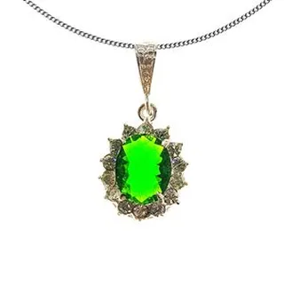 گردنبند نقره زنانه سلین کالا مدل زبرجد ce-zeb5