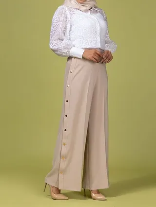 شلوار مینو کرم