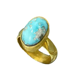 انگشتر نقره زنانه مدل فیروزه نیشابوری کد 34-34