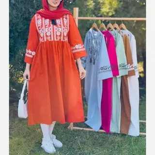 پیراهن کرشمه جنس لینن نچرال