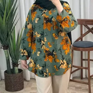 شومیز زنانه شومیزمانتویی گلدار تونیک زنانه
