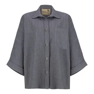 مانتو زنانه السانا مدل آرمانا کد 222527 رنگ فیلی