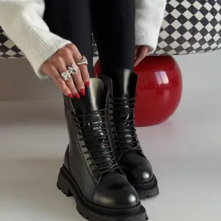 بوت ورنی بغل زیپ کد 141093