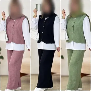 ست سه تیکه عیداااااانه پارسین جنس شانتون باکیفیت شومیز داکرون فری38تا46