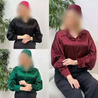 شومیز ساتن آمریکایی جنس ساتن درجه یک اعلا فری 36تا46