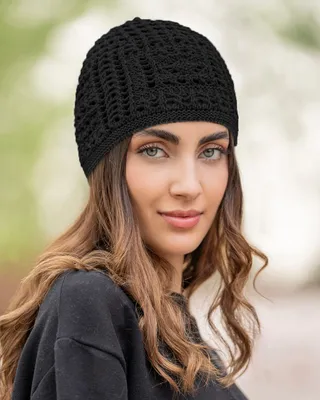 کلاه مکرومه زنانه 30208 – مشکی