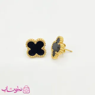 گوشواره میخی زنانه ونکلیف مشکی کد 58