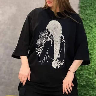 تیشرت لانگ نگین کاری شده در طرحای متنوع